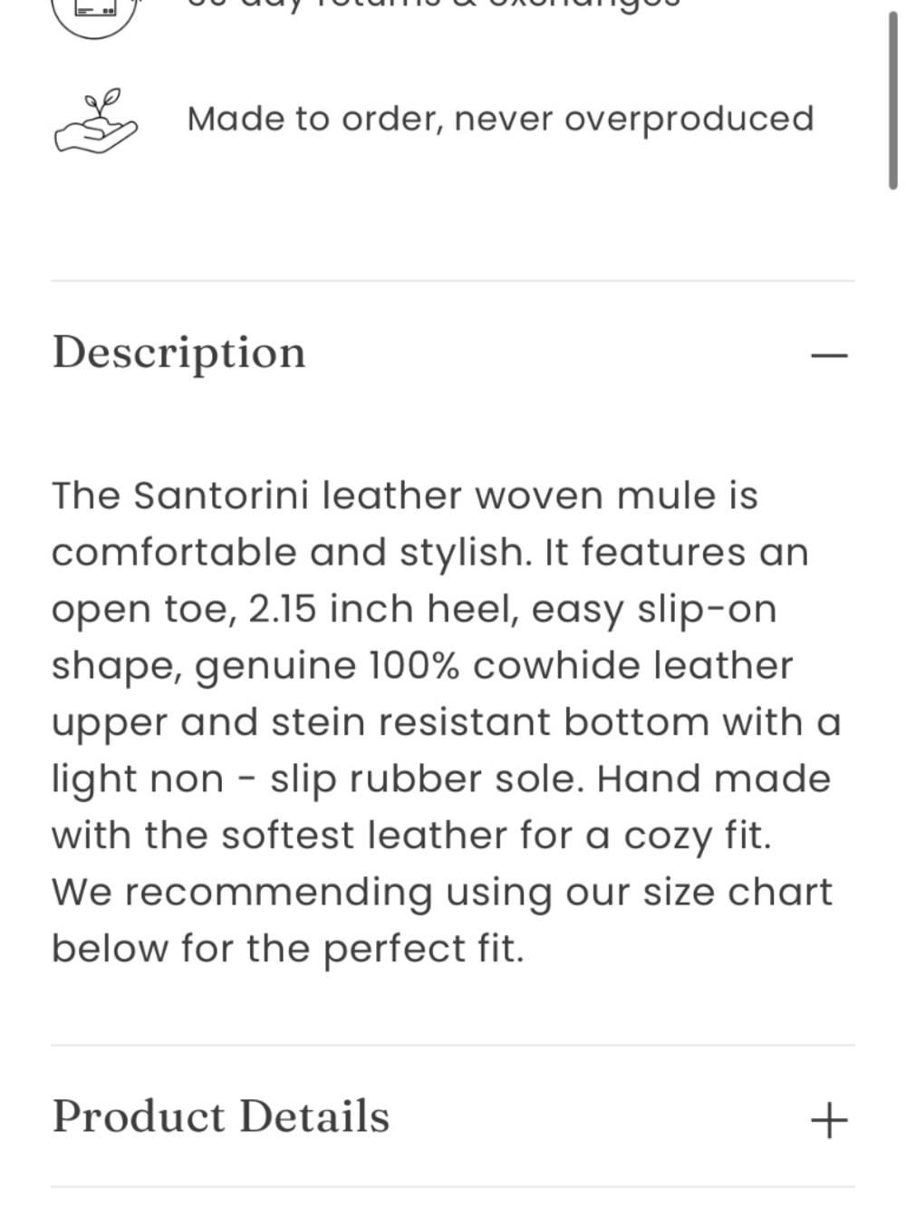 New with tags Liberte Leather Santorini leather woven mules size 5 - Picture 6 of 8